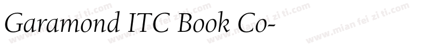 Garamond ITC Book Co字体转换